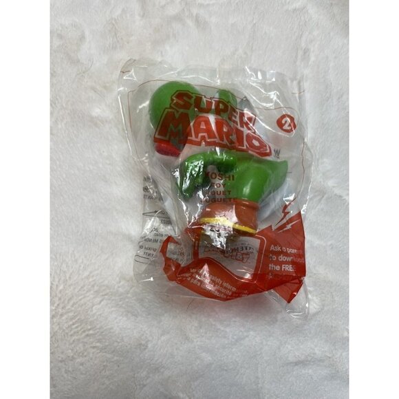 Super Mario Bros. #2 Yoshi McDonald's Happy Meal Toy 2017 Tongue Sticks Out - Picture 1 of 2